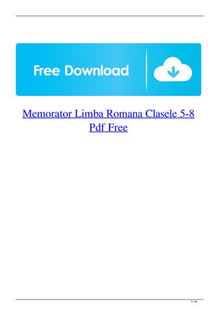 Memorator romana clasa 11 download full